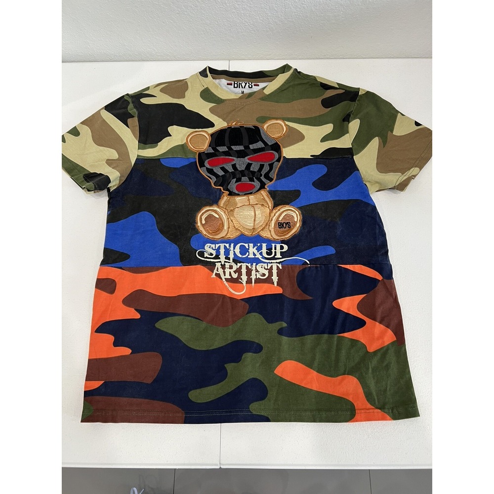 BKYS Stick Up Artist T-Shirt Navy Camo Size Small